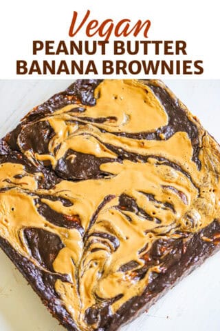 Healthy Banana Peanut Butter Brownies