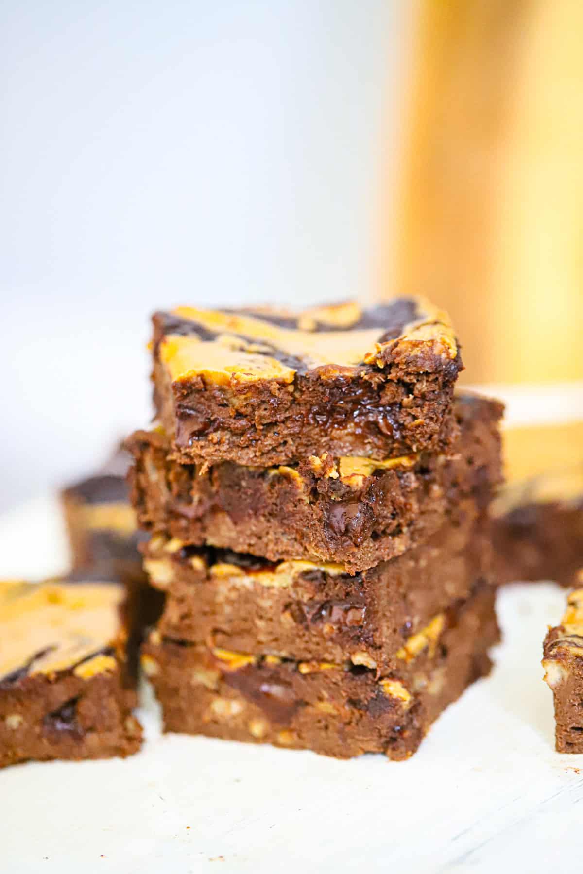 vegan Healthy Banana Peanut Butter Brownies recipe