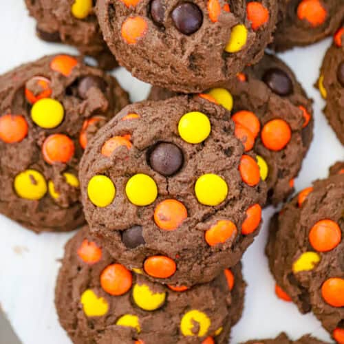 Chocolate Reese's Pieces Cookies Recipe