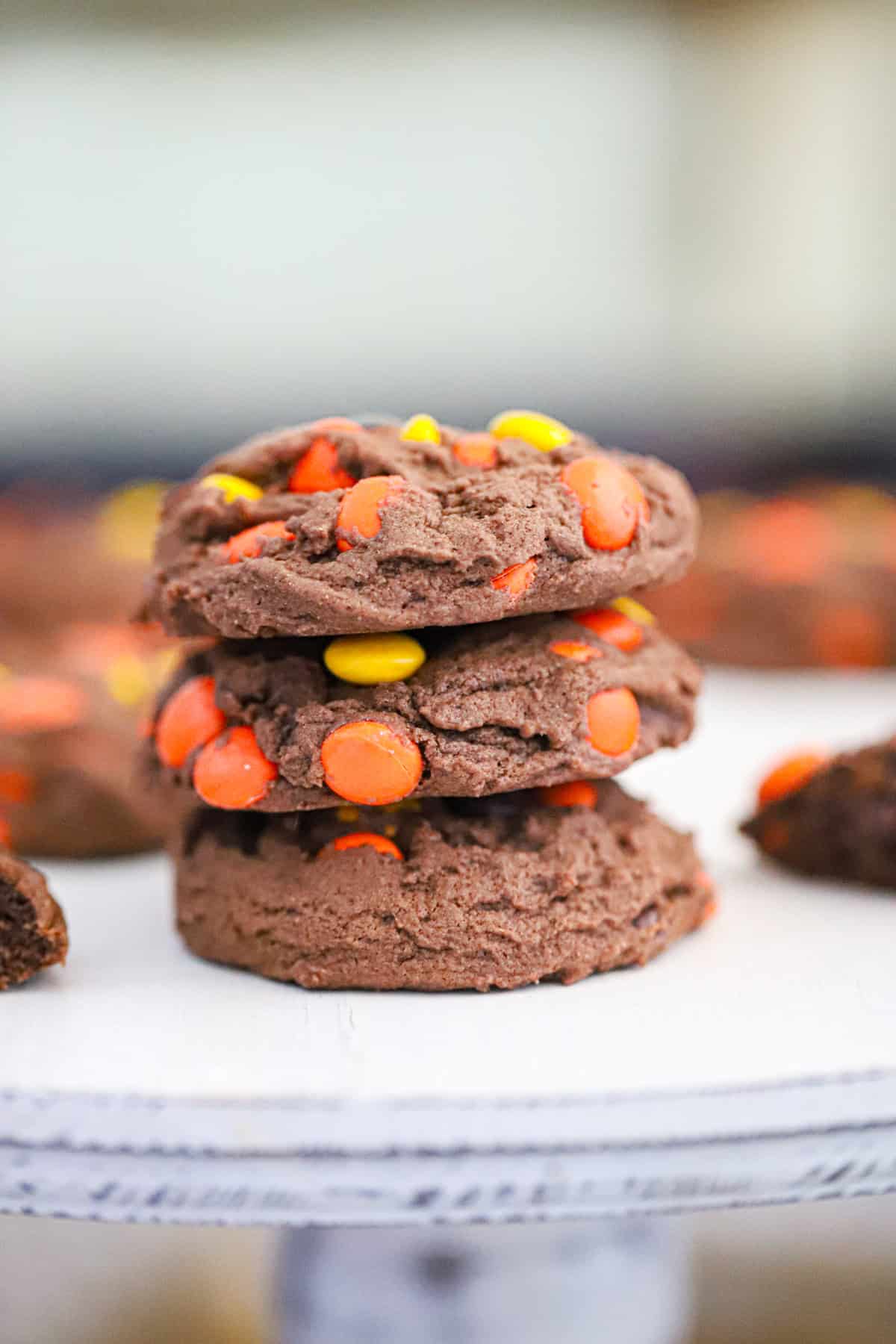 Chocolate Reese's Pieces Cookies Recipe