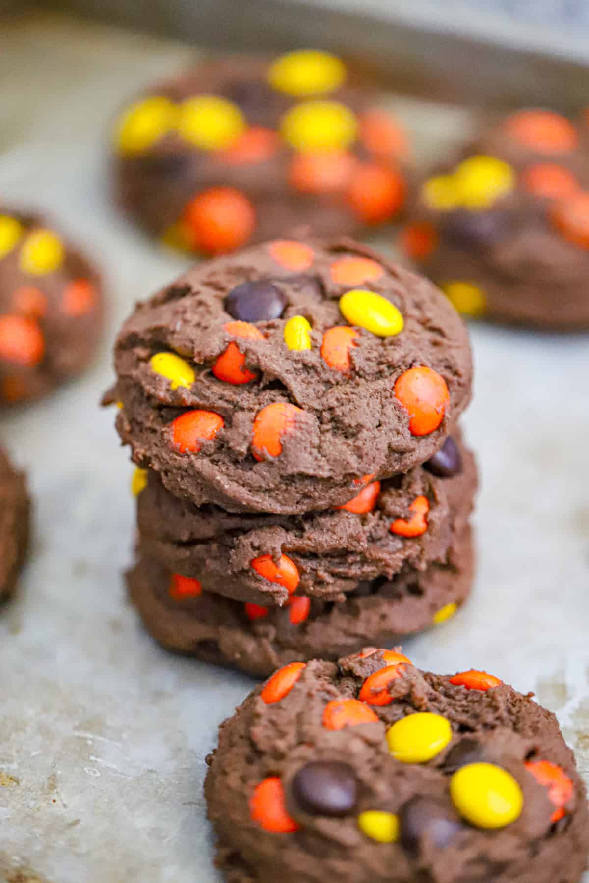 stack of peanut butter chocolate treats