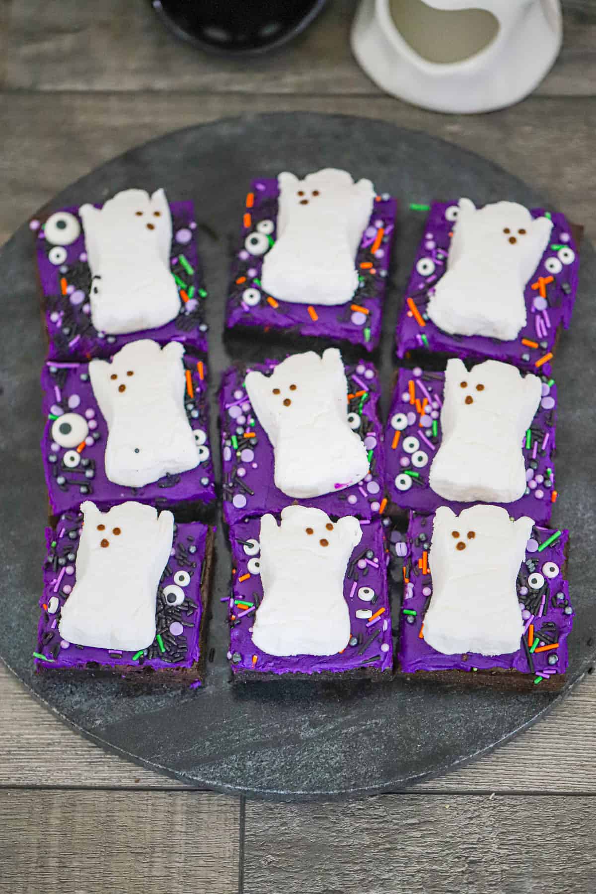 Easy Halloween Spooky Peeps Ghost Brownies recipe