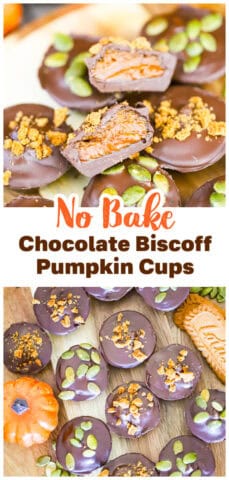 CHOCOLATE PUMPKIN BISCOFF CUPS - NO BAKE RECIPE