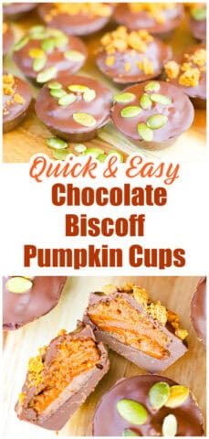 CHOCOLATE PUMPKIN BISCOFF CUPS - NO BAKE RECIPE