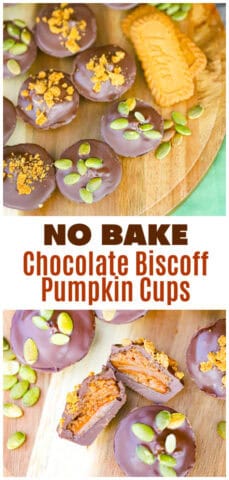 CHOCOLATE PUMPKIN BISCOFF CUPS - NO BAKE RECIPE