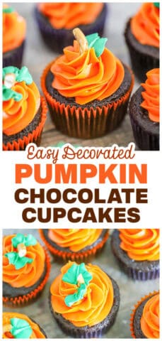 Pumpkin chocolate cupcakes