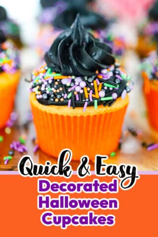 Easy Decorated Halloween Cupcakes