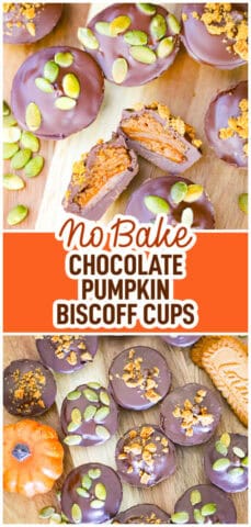 CHOCOLATE PUMPKIN BISCOFF CUPS - NO BAKE RECIPE