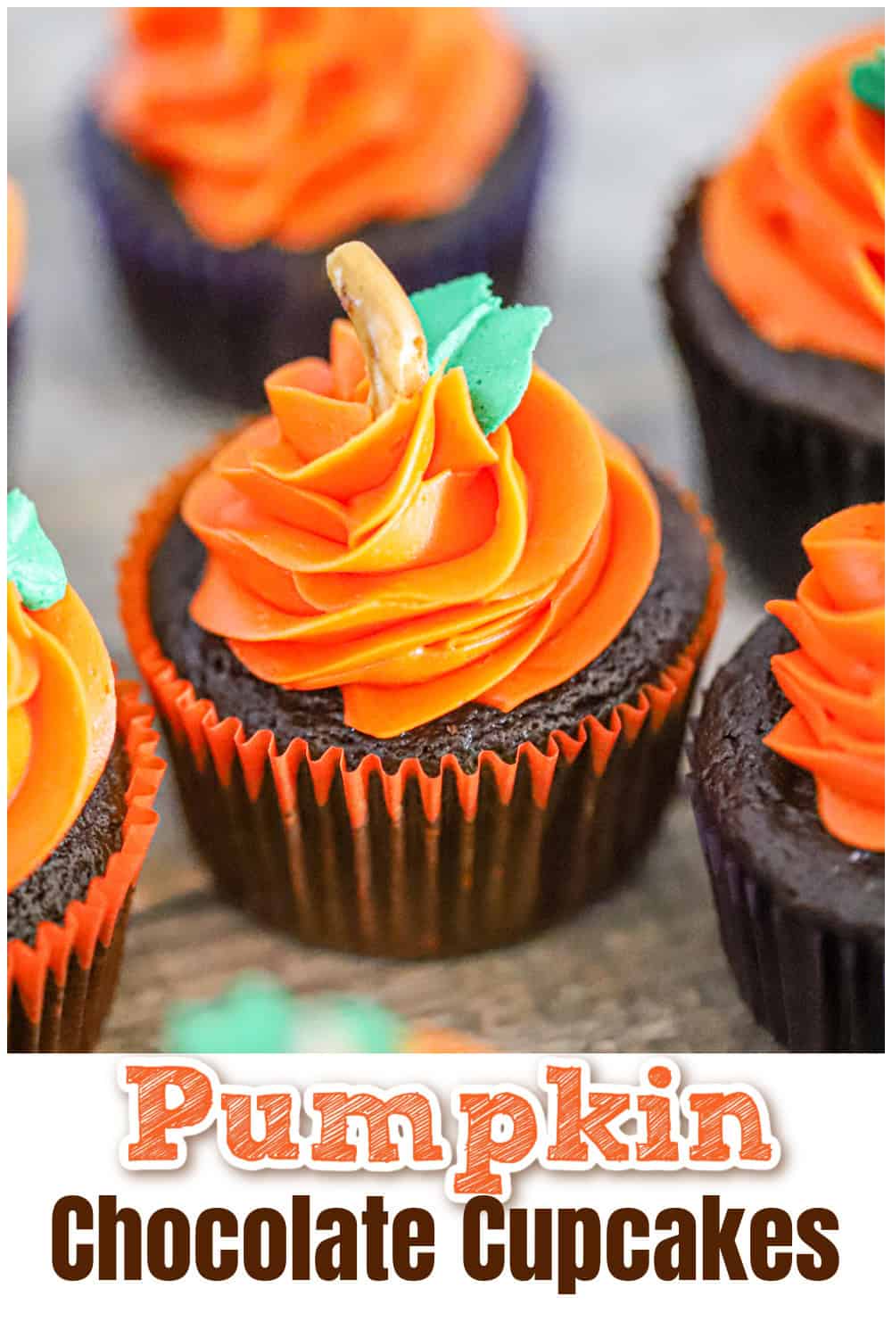 Pumpkin chocolate cupcakes