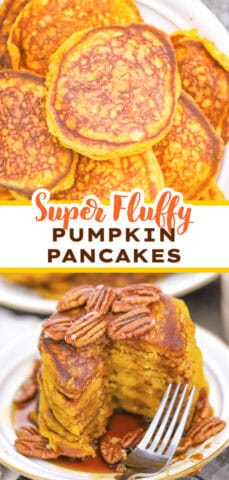 Super Fluffy PUMPKIN PANCAKES