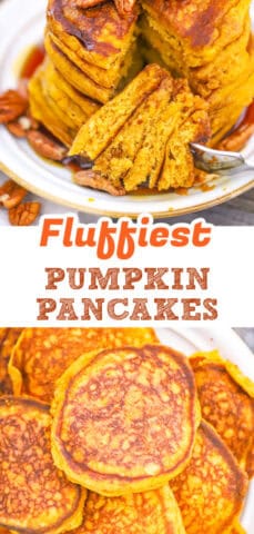 Super Fluffy PUMPKIN PANCAKES