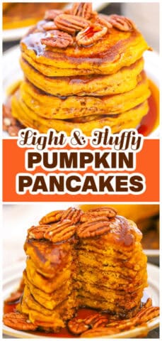 Super Fluffy PUMPKIN PANCAKES