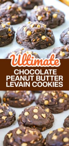 CHOCOLATE PEANUT BUTTER CHIP LEVAIN COOKIES