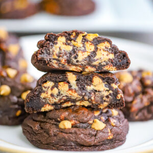 CHOCOLATE PEANUT BUTTER CHIP LEVAIN COOKIES