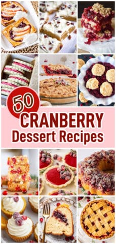 50 Stunning Cranberry Desserts