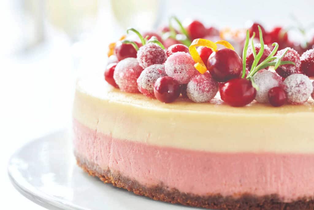 cheesecake with cranberry