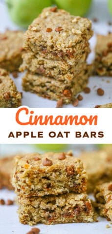 Easy CINNAMON APPLE OATMEAL BARS