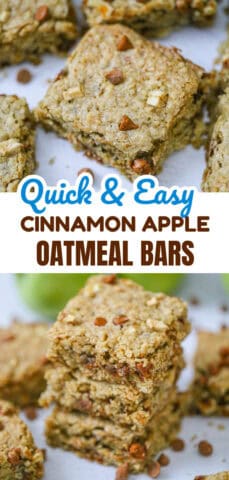 Easy CINNAMON APPLE OATMEAL BARS