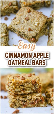 Easy CINNAMON APPLE OATMEAL BARS