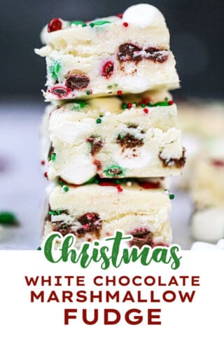 Holiday White Chocolate Marshmallow Fudge