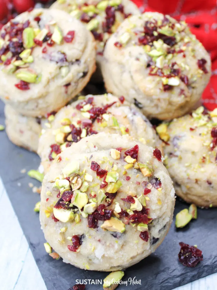 Cranberry Pistachio Cookies with White Chocolate