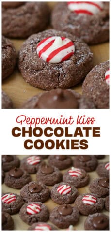 ultimate Milk Chocolate Hershey Peppermint Kiss Cookies for the holidays