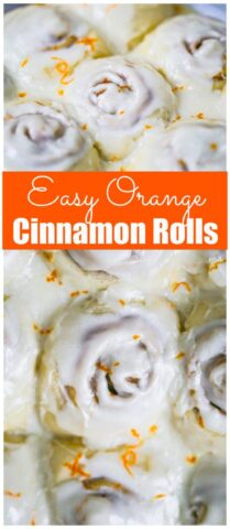 Easy Fluffy Orange Iced Cinnamon Rolls