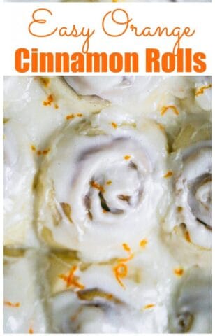 Easy Fluffy Orange Iced Cinnamon Rolls