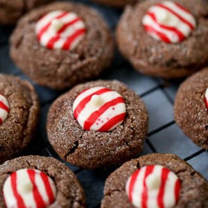 Milk Chocolate Hershey Peppermint Kiss Cookies