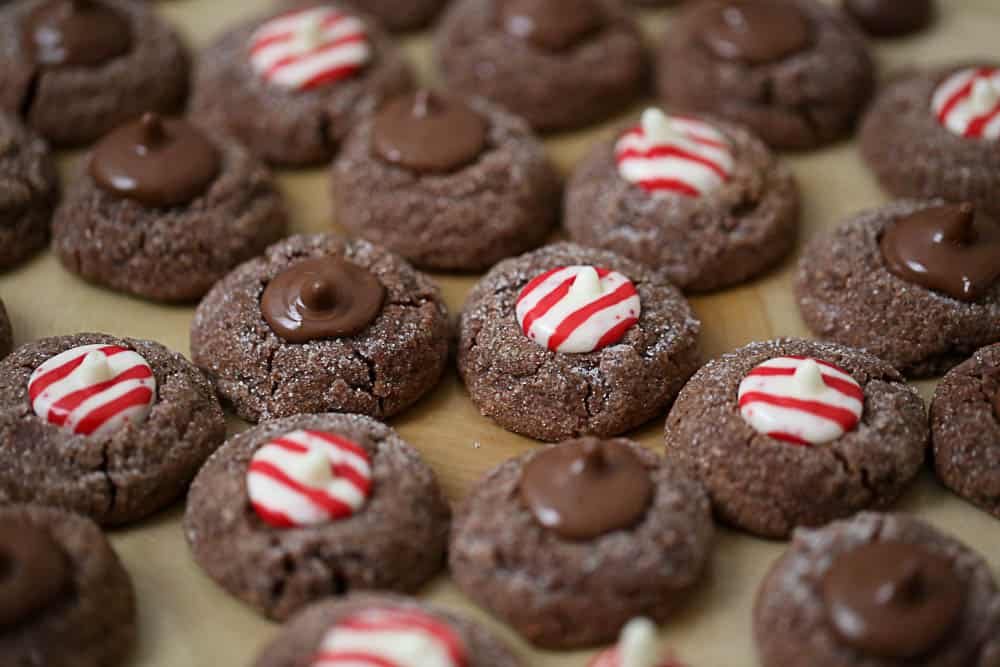 ultimate Milk Chocolate Hershey Peppermint Kiss Cookies for the holidays