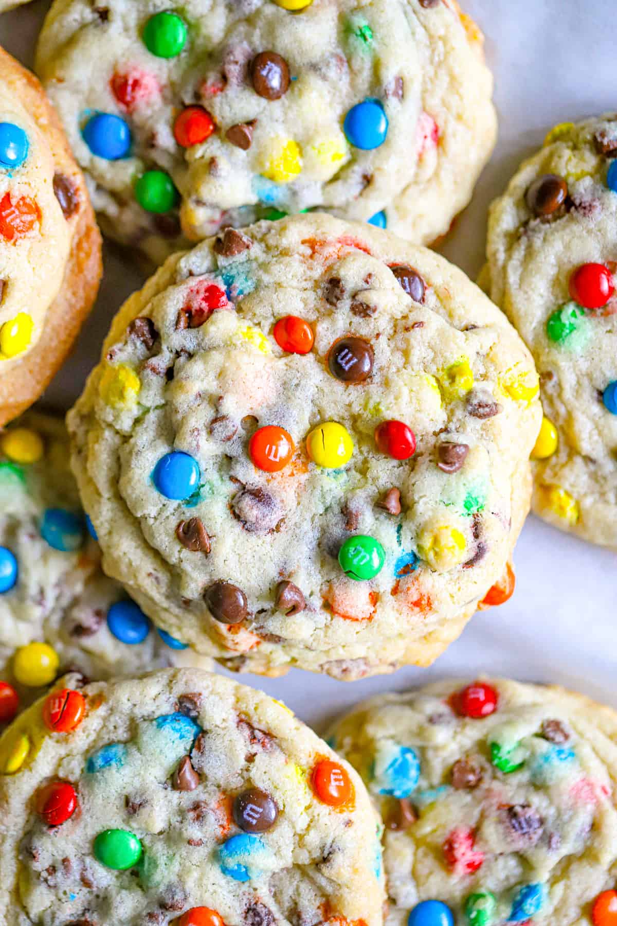 Ultimate Super Thick M&M Chocolate Chip Cookies