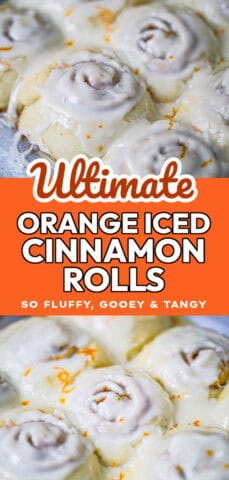 Easy Fluffy Orange Iced Cinnamon Rolls