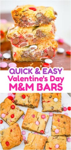 Thick & Delish Valentine M&M Bars