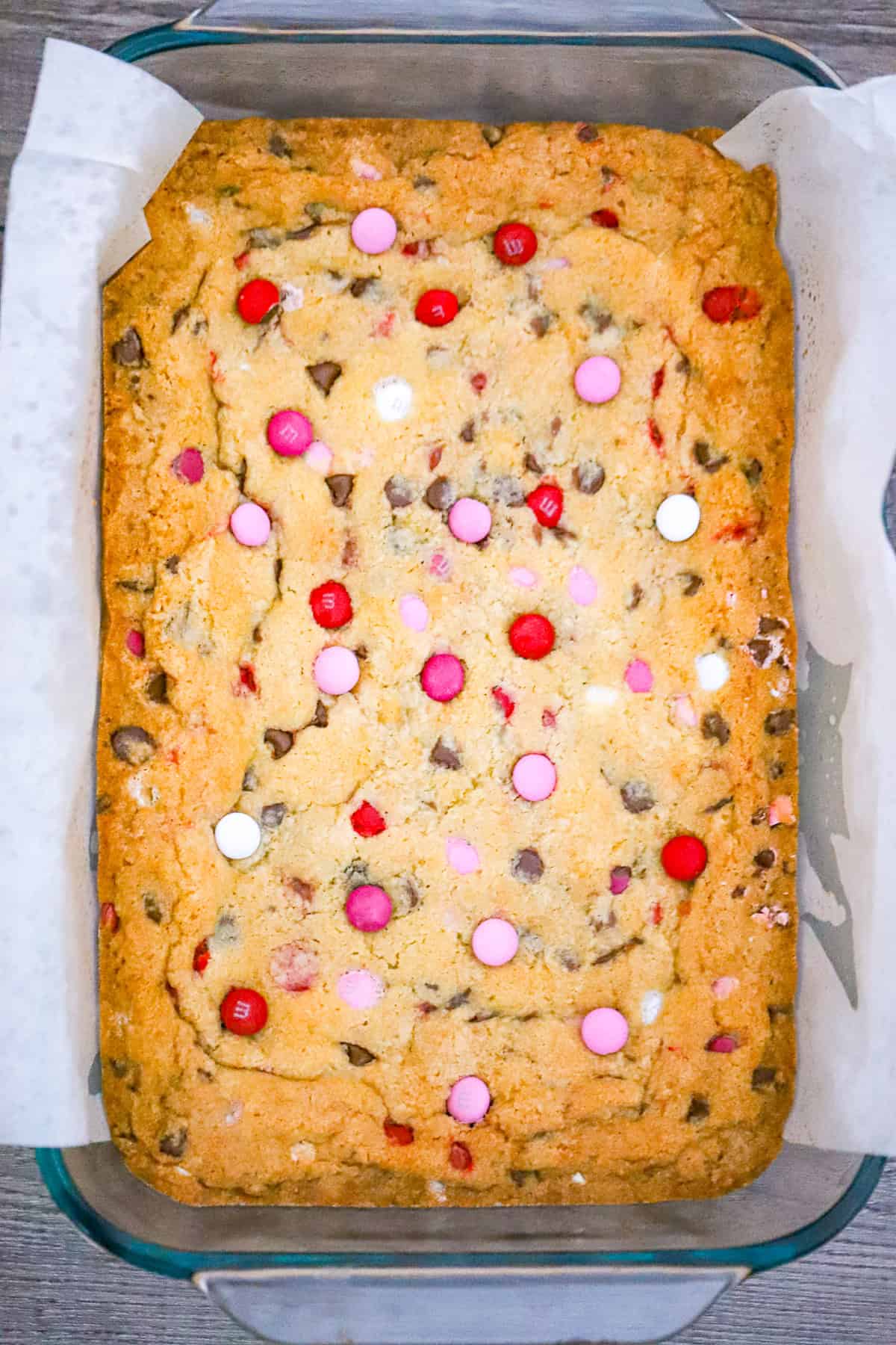 sheet pan of candy cookie treats