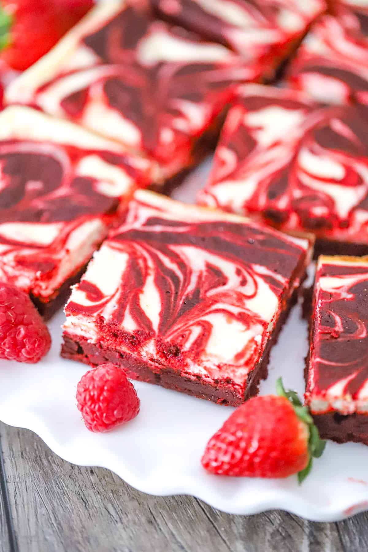 Dreamy Red Velvet Cheesecake Brownies recipe with cream cheese valentine's day and christmas favorites