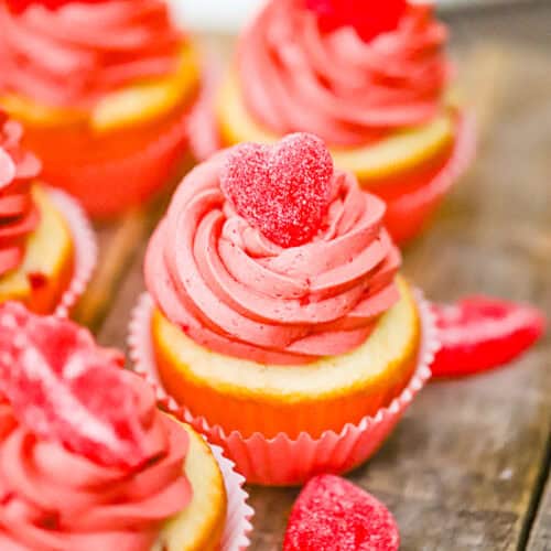 Valentine Strawberry Cupcakes