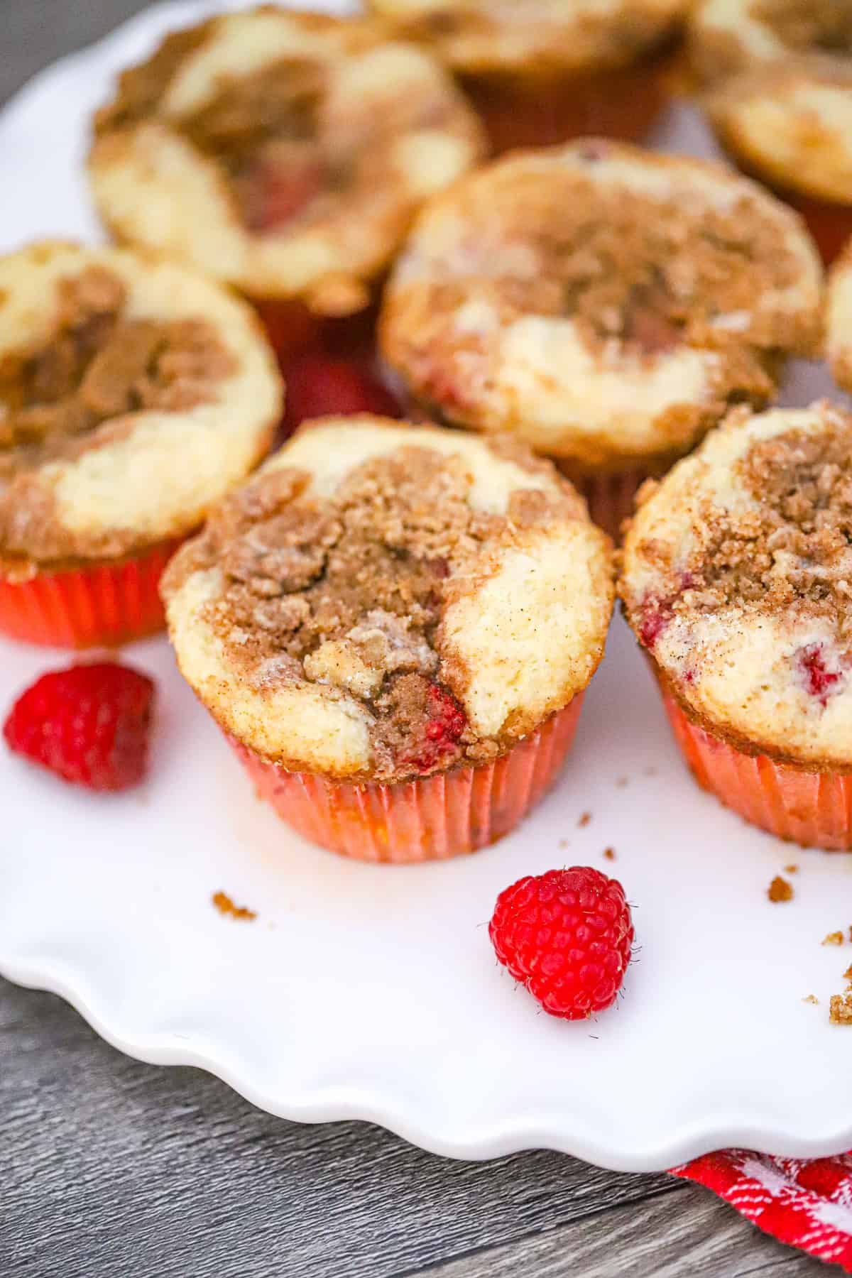 Easy Fresh Raspberry Coffee Cake Streusel Muffins recipe