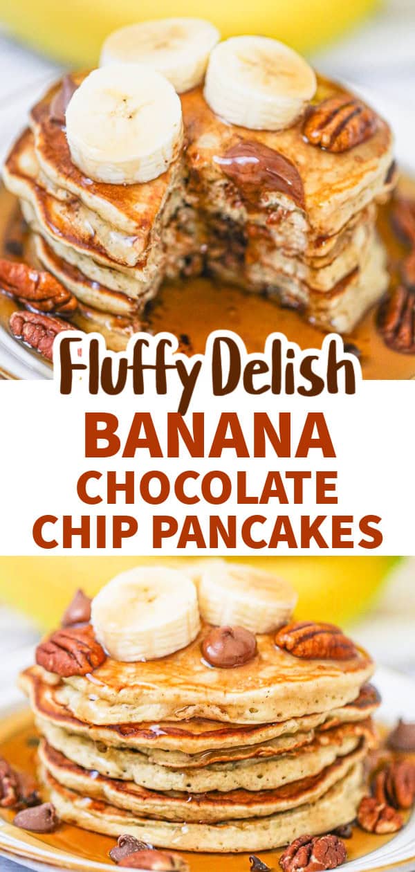 Banana Chocolate Chip Pancakes