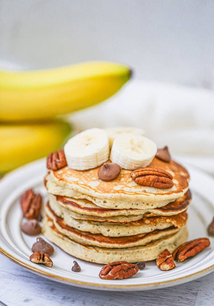 fluffy Banana Chocolate Chip Pancakes recipe