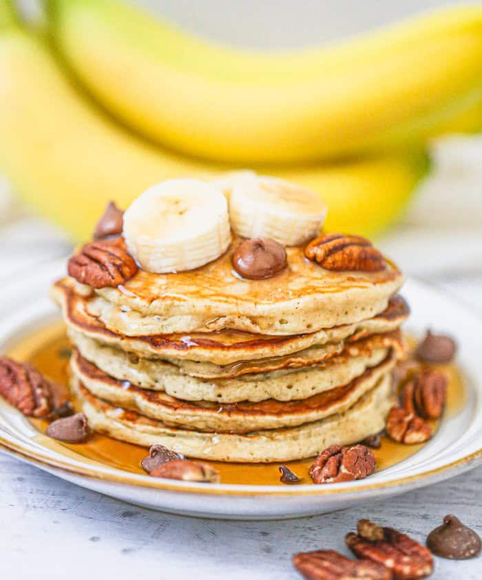 Banana Chocolate Chip Pancakes