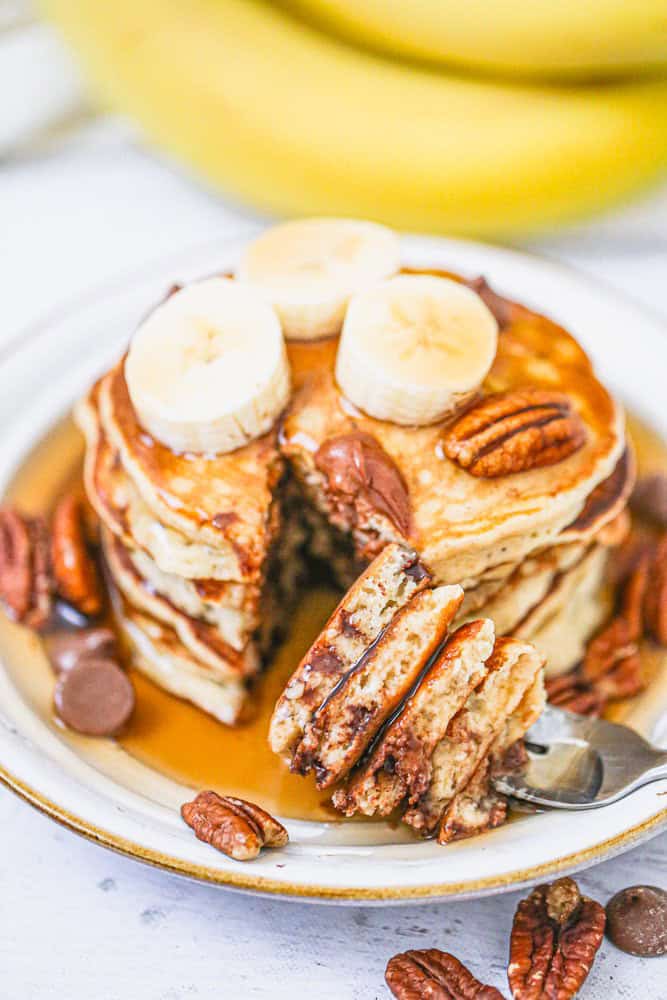 Banana Chocolate Chip Pancakes