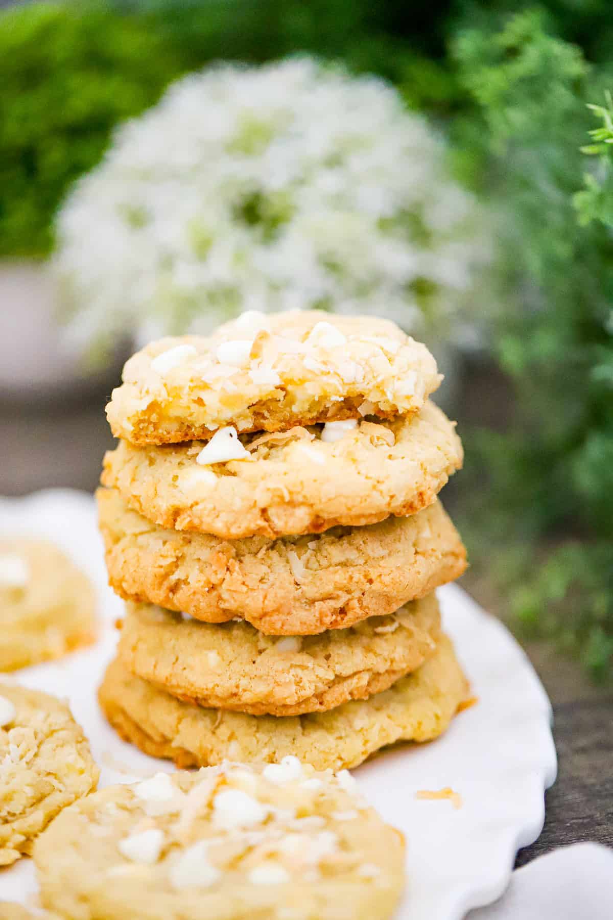 Best-Ever chewy Coconut White Chocolate Chip Cookies recipe