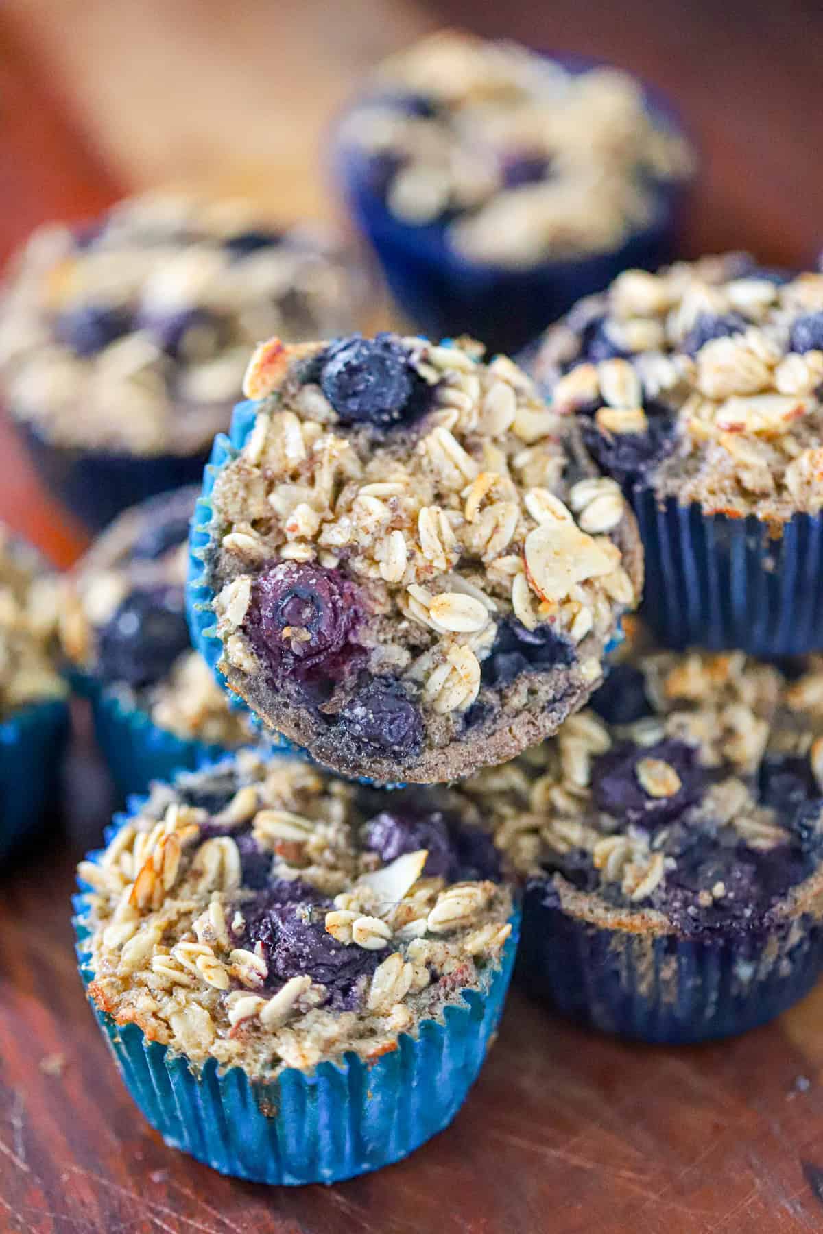 Super Healthy Blueberry Oat Muffins Made with Almond Flour recipe