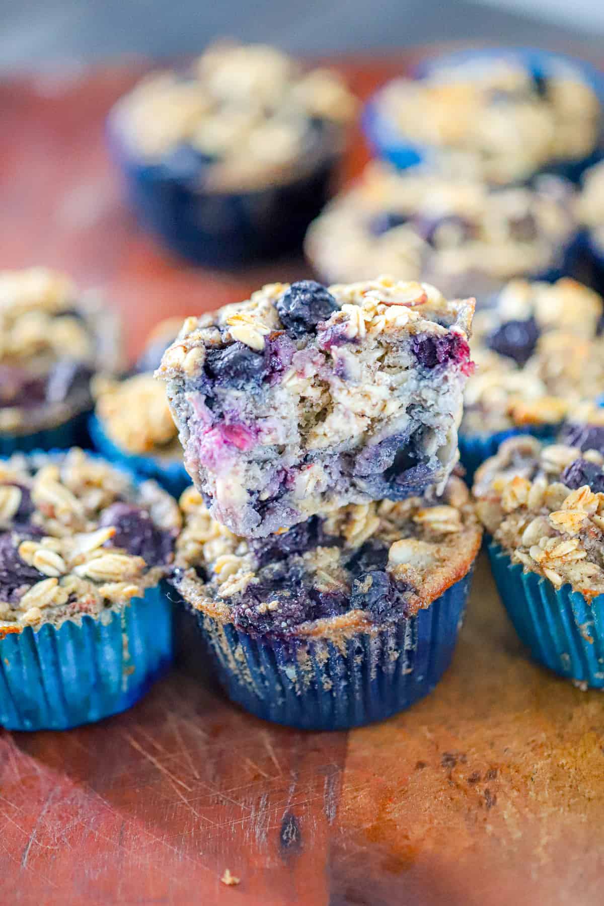 Super Healthy Blueberry Oat Muffins Made with Almond Flour recipe