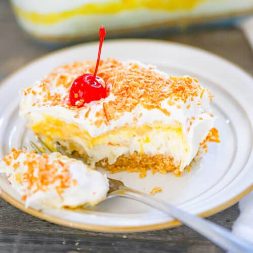 Easy & Delish TROPICAL PINA COLADA LUSH DESSERT