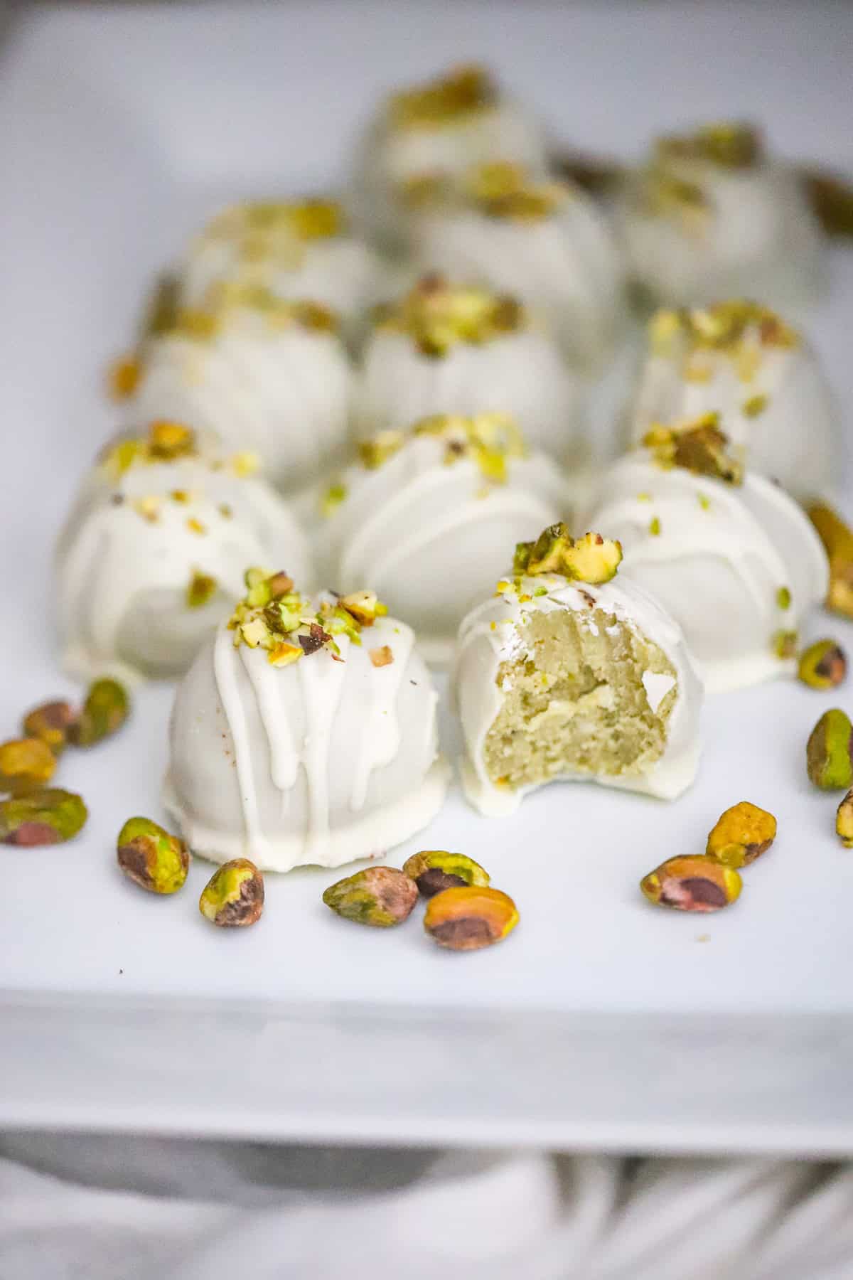 Pistachio Oreo Cookie Truffles recipe white chocolate