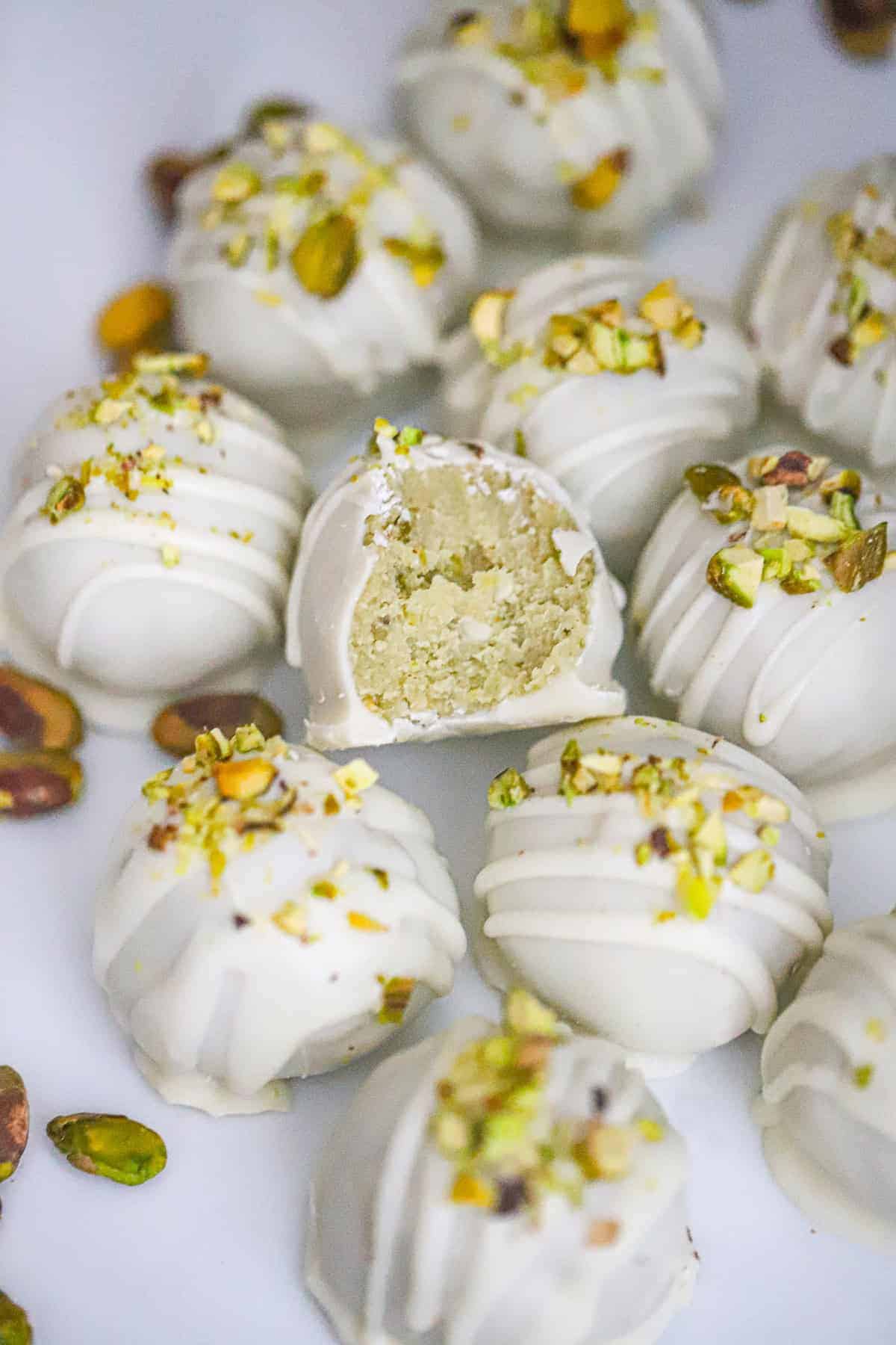 Pistachio Cookie Truffles